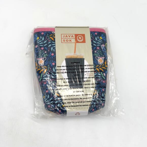 Sok-It Javasok Cold Cup Sleeve Large Wild Flour NEW - Picture 2 of 3